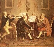 hans werer henze A string quartet of the 18th century oil painting on canvas